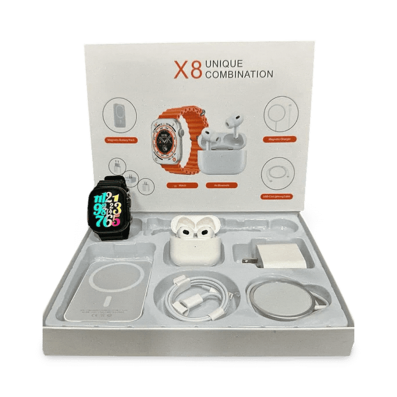 ULTRA 7in1 Straps Smart Watch Straps 2.1 Inch HD Screen With 7 Different Straps Bluetooth Calling Smart Watch