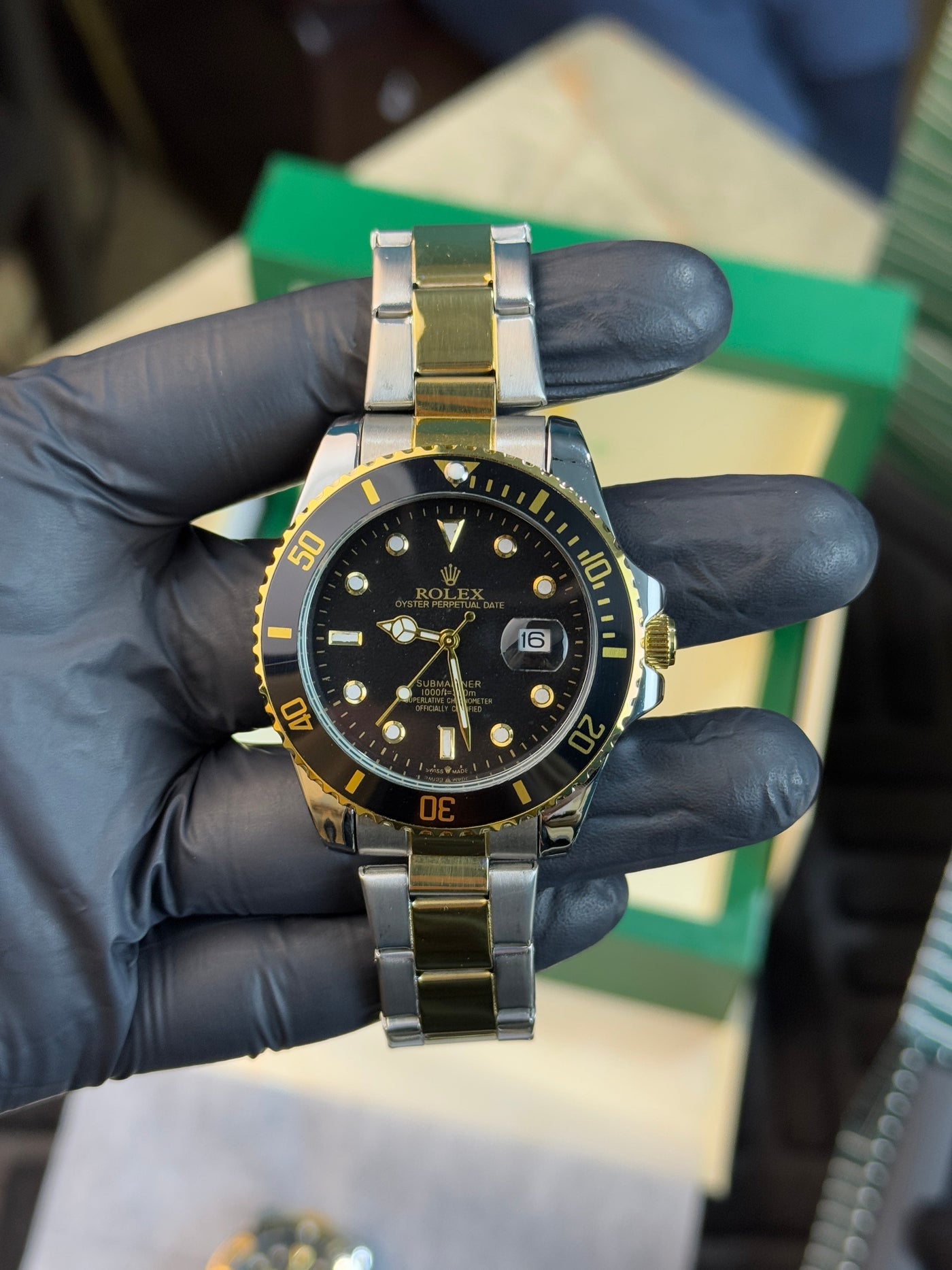Rolex Submariner Date Two Tone Black