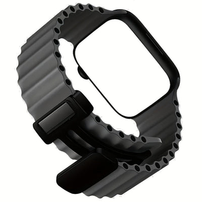 Breathable Silicone Sport Strap with Magnetic Buckle for Apple Watch