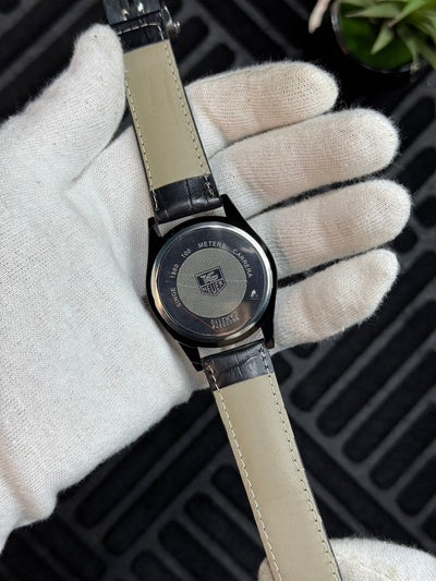 Carrera Leather Strap Men's Watch - Full Black