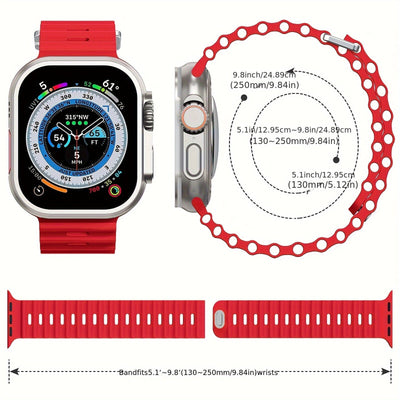 6-Pack Sport Silicone Bands Compatible with Apple Watch Series