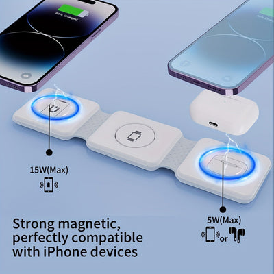 3-In-1 Foldable Magnetic Wireless Charger