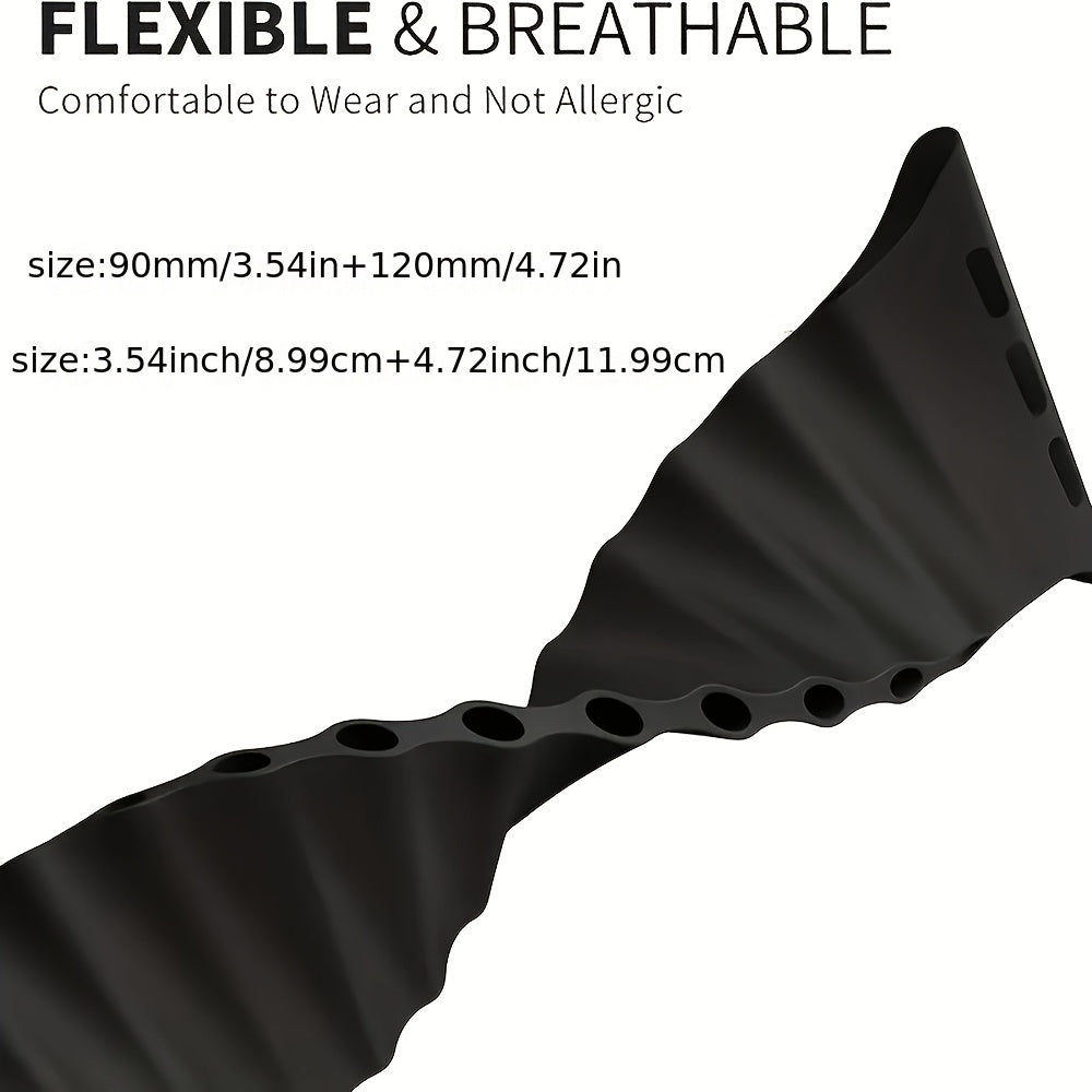 Breathable Silicone Sport Strap with Magnetic Buckle for Apple Watch