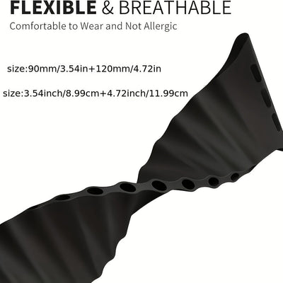 Breathable Silicone Sport Strap with Magnetic Buckle for Apple Watch
