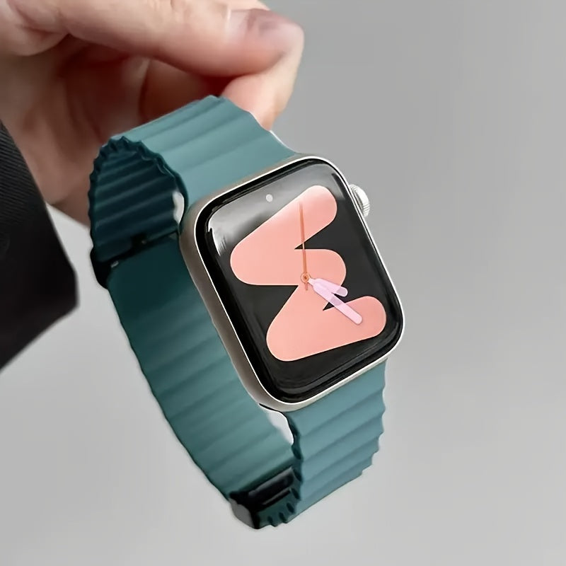 Breathable Silicone Sport Strap with Magnetic Buckle for Apple Watch