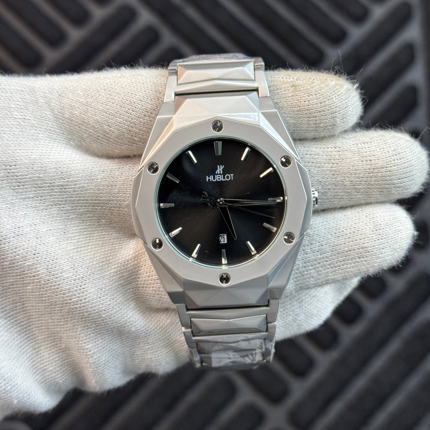 Hublot Classic Fusion Silver with Black Dial