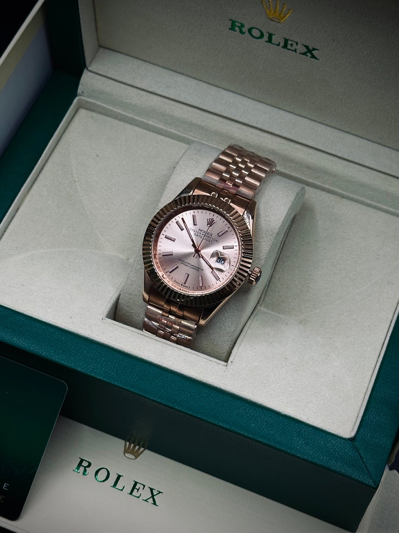 Rolex Date-Just Master AAA. Copy (Rose Gold)