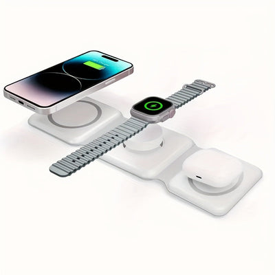Lightweight 3-in-1 Wireless Charging Station, Foldable,