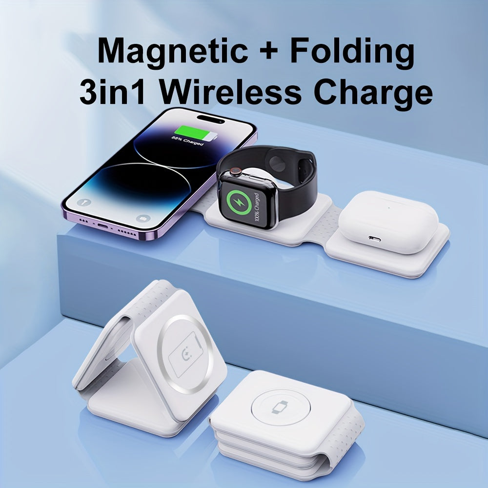 3-In-1 Foldable Magnetic Wireless Charger