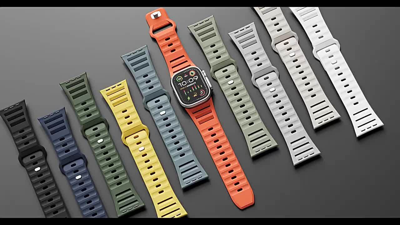 Breathable Silicone Sports Strap for Apple Watch