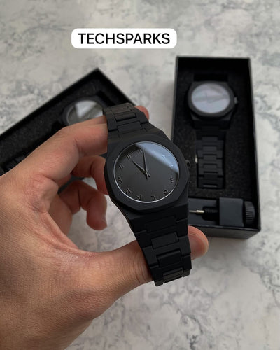 ARABIC BLACK AURA WATCH WITH FREE ORIGINAL BOX GIFT🎁