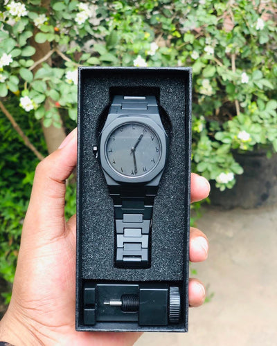 ARABIC BLACK AURA WATCH WITH FREE ORIGINAL BOX GIFT🎁