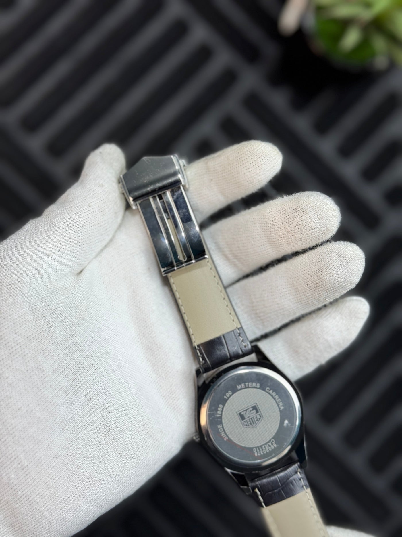 Carrera Leather Strap Men's Watch - Full Black