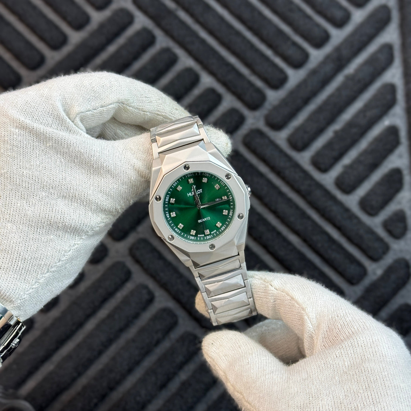 Hublot Classic Fusion Silver with Green Dial