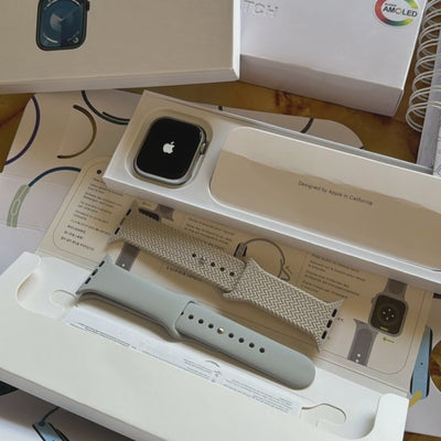 Apple logo watch series 9 Matte Silver