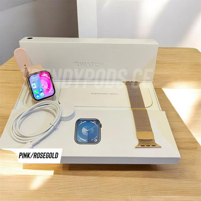 Apple logo watch series 9 Gold with Magnetic Chain