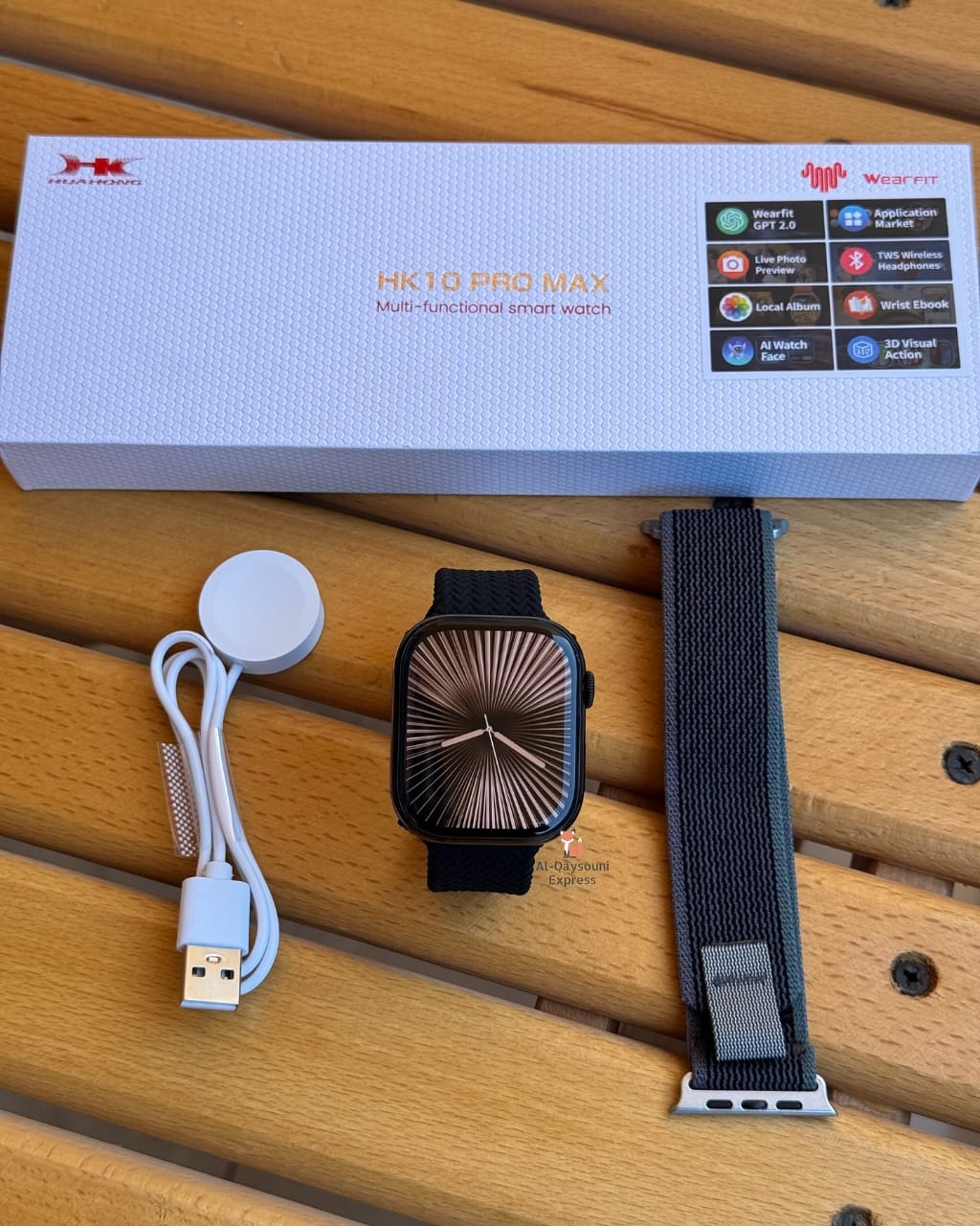 HK10 Pro Max Super Amoled Smartwatch (Black)