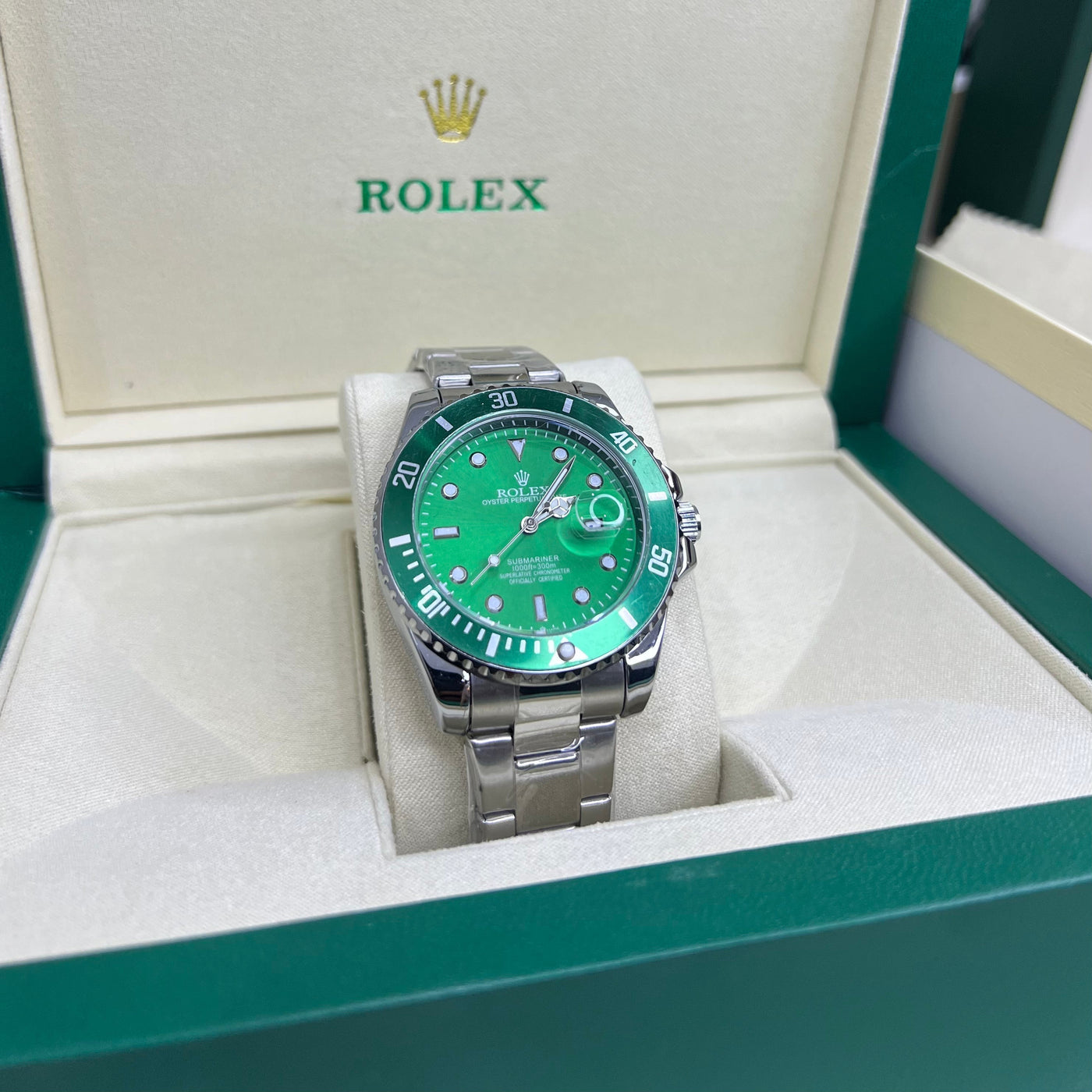Rolex Submariner Date Silver Green