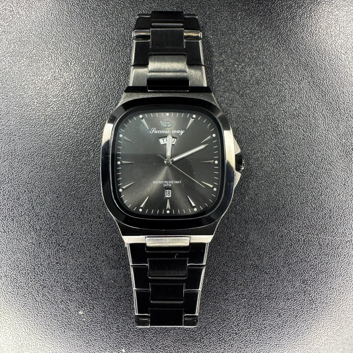 Success Way Day Date Watch - Black