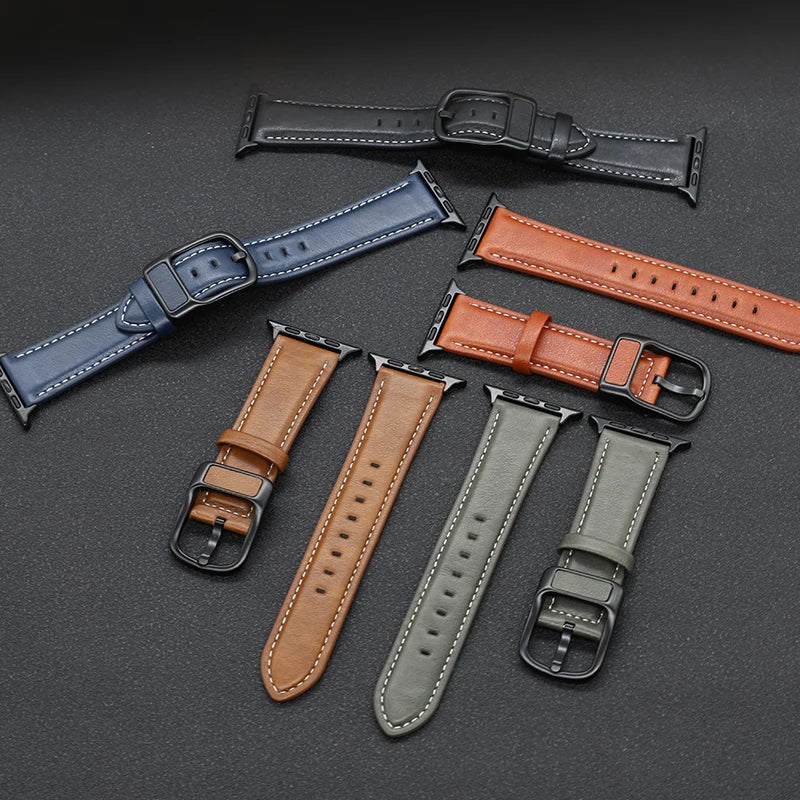 Leather strap For Apple watch band