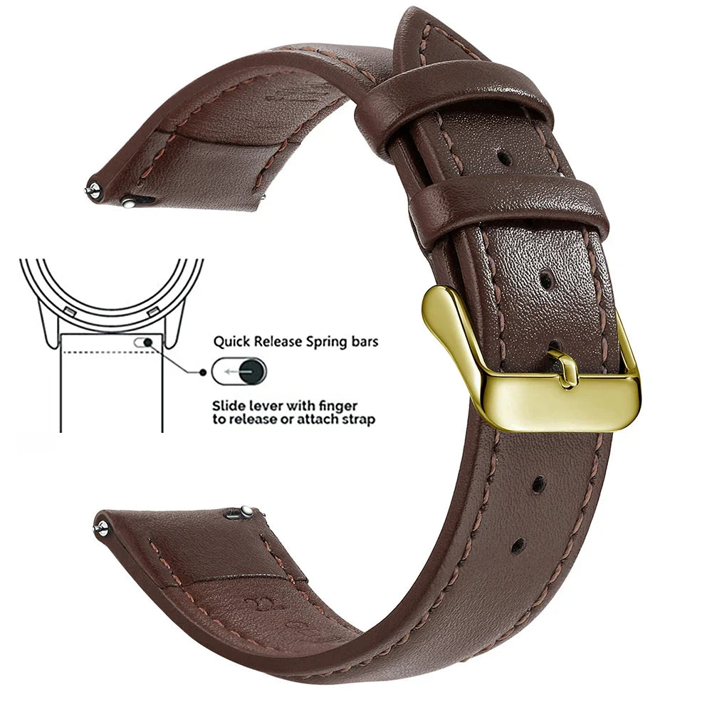 Top Grain Genuine Leather Watch Band