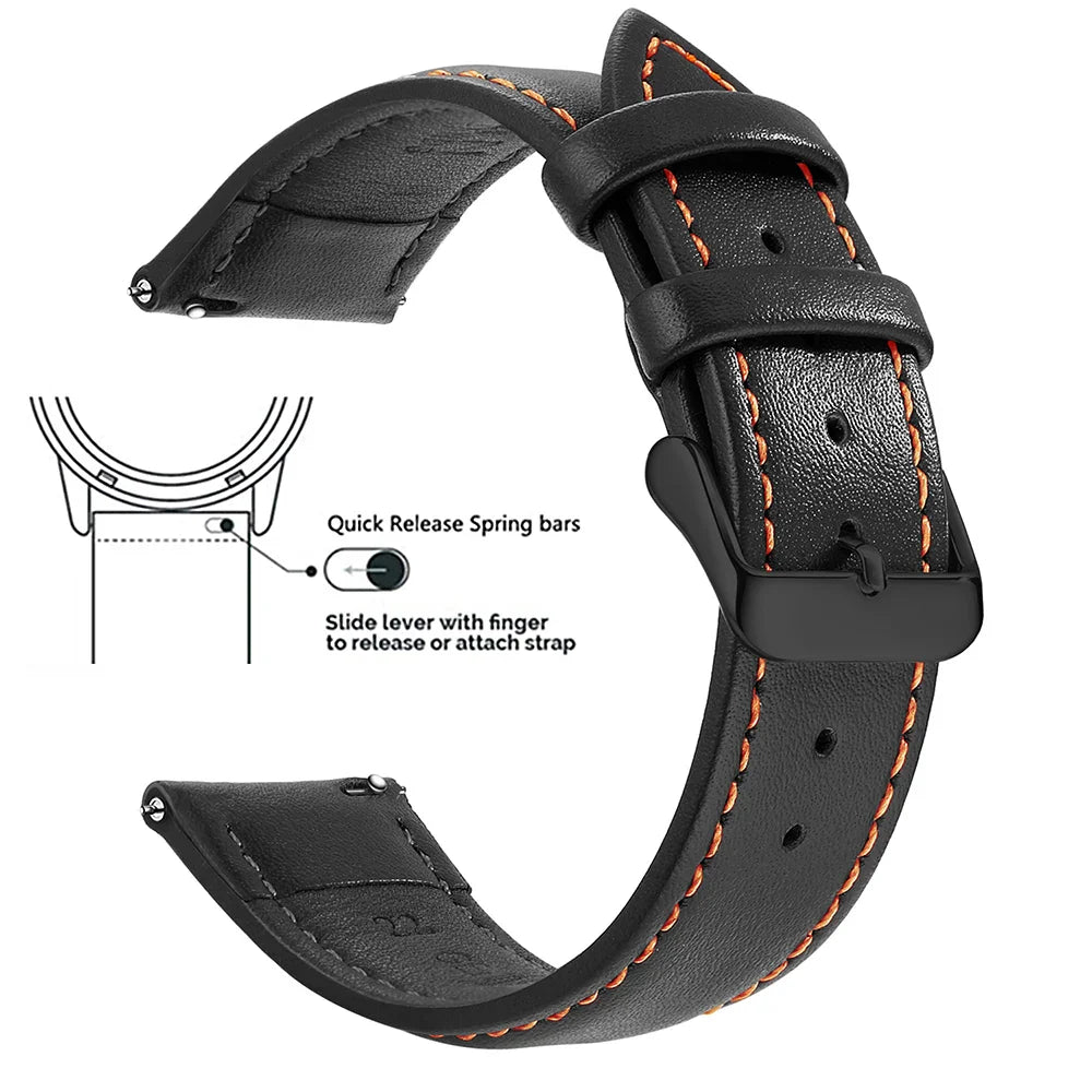 Top Grain Genuine Leather Watch Band