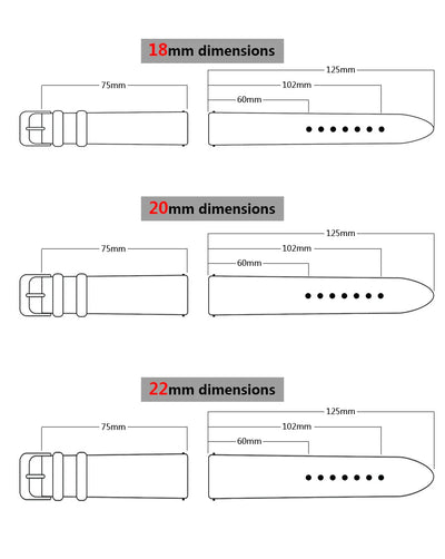Top Grain Genuine Leather Watch Band