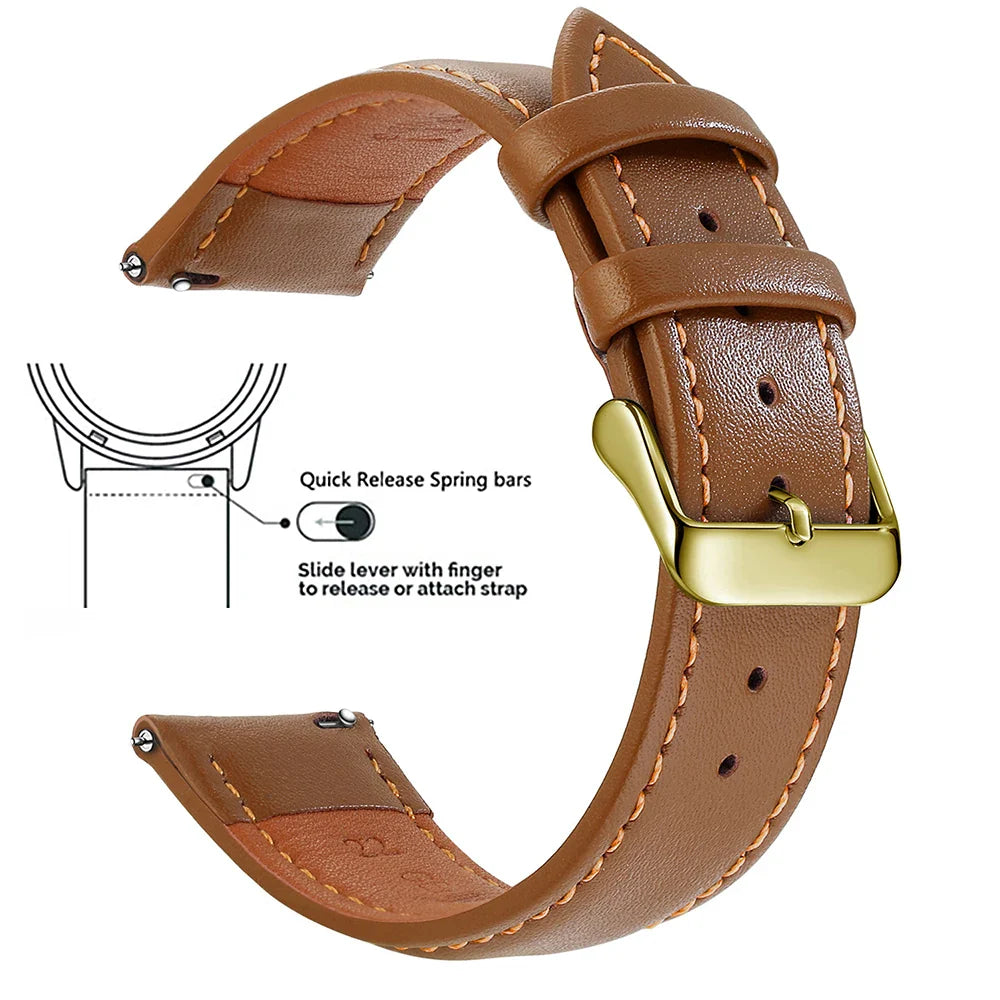 Top Grain Genuine Leather Watch Band