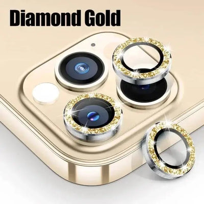 3pcs Glitter Camera Lens Protector Cover for Apple iPhone 16 15 14 Pro Max 16 Plus 13 mini Tempered Glass Protection Accessories