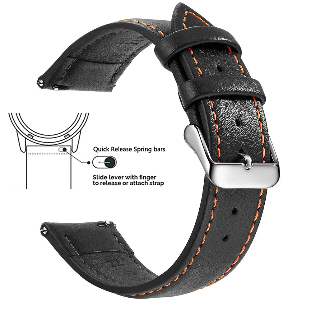 Top Grain Genuine Leather Watch Band