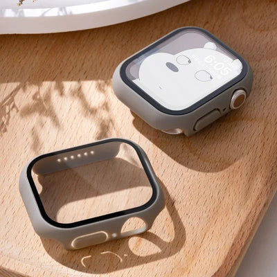 Tempered Glass+Cover For Apple watch Case