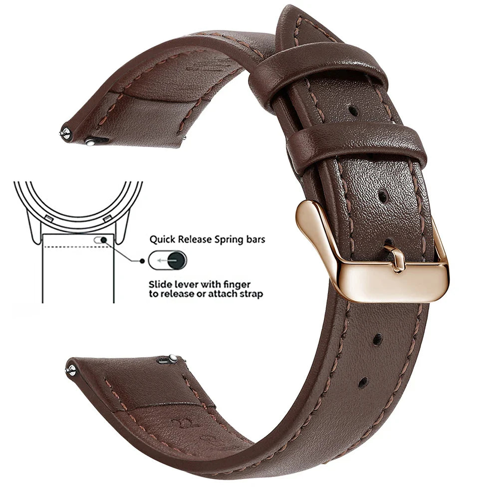 Top Grain Genuine Leather Watch Band
