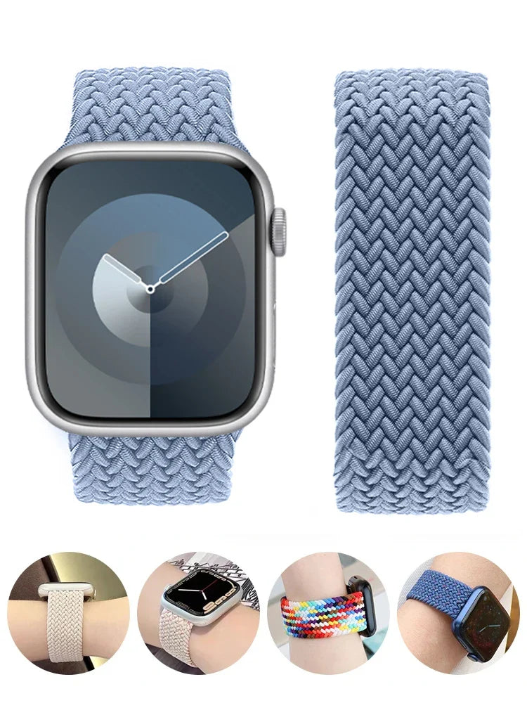 Gevlochten Solo Loop Voor Apple horlogeband