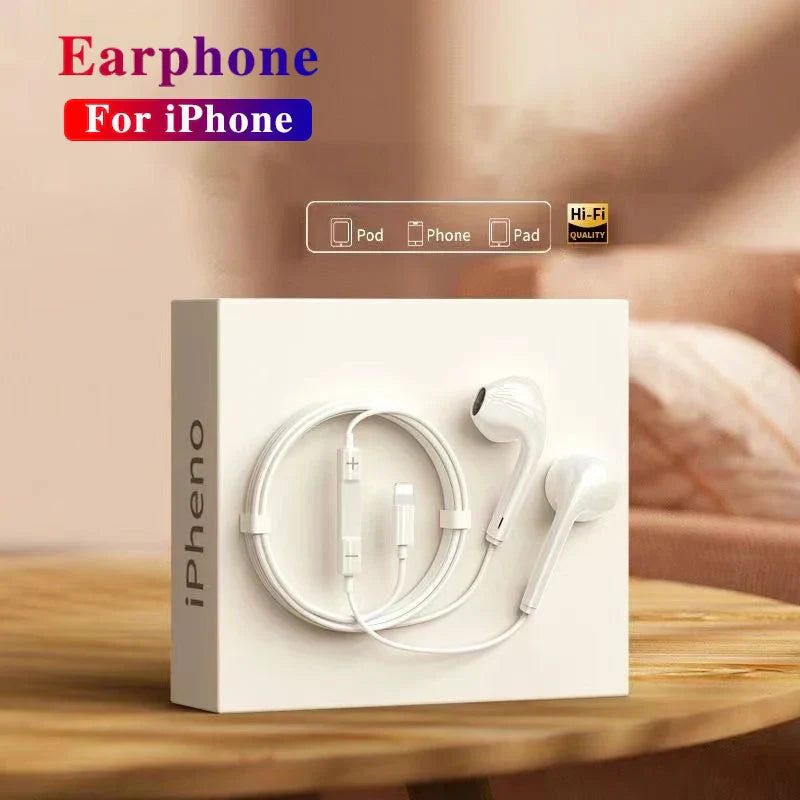 Luxury Wired Lightning Earphones For Apple iPhone