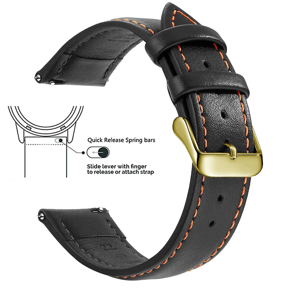 Top Grain Genuine Leather Watch Band