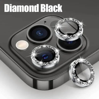 3pcs Glitter Camera Lens Protector Cover for Apple iPhone 16 15 14 Pro Max 16 Plus 13 mini Tempered Glass Protection Accessories