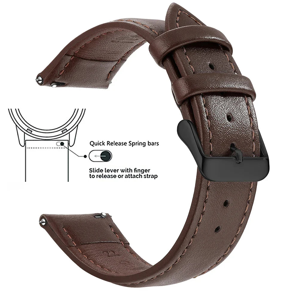 Top Grain Genuine Leather Watch Band