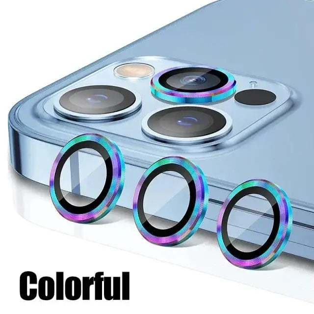 3pcs Glitter Camera Lens Protector Cover for Apple iPhone 16 15 14 Pro Max 16 Plus 13 mini Tempered Glass Protection Accessories