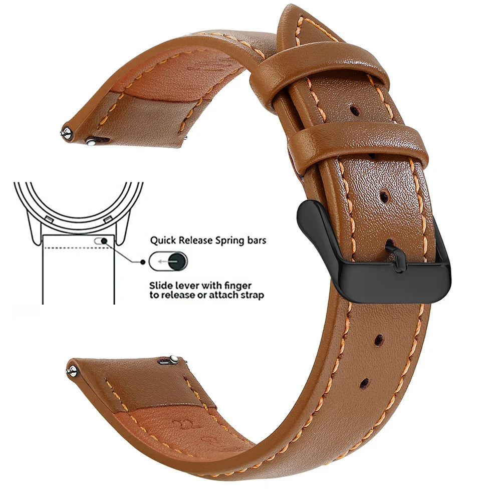 Top Grain Genuine Leather Watch Band