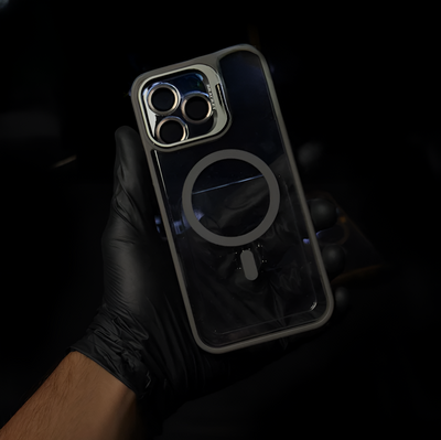 Metal Stand Magsafe Acrylic Case with Camera Lens (iPhone 16 series)