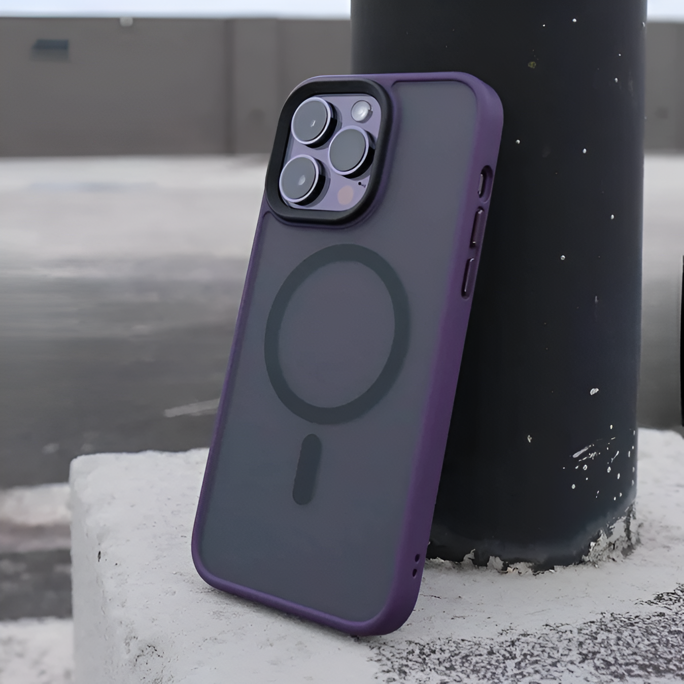 Deep Purple Matt Magsafe Anti-shock case