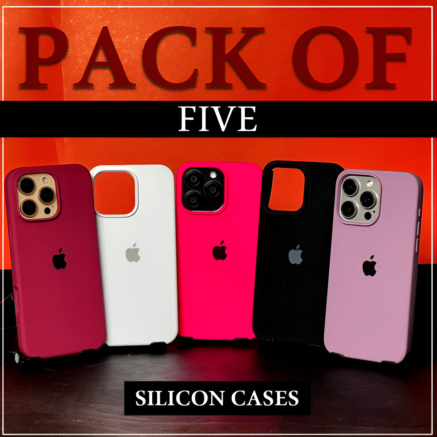 Pack of Five Silicon Cases