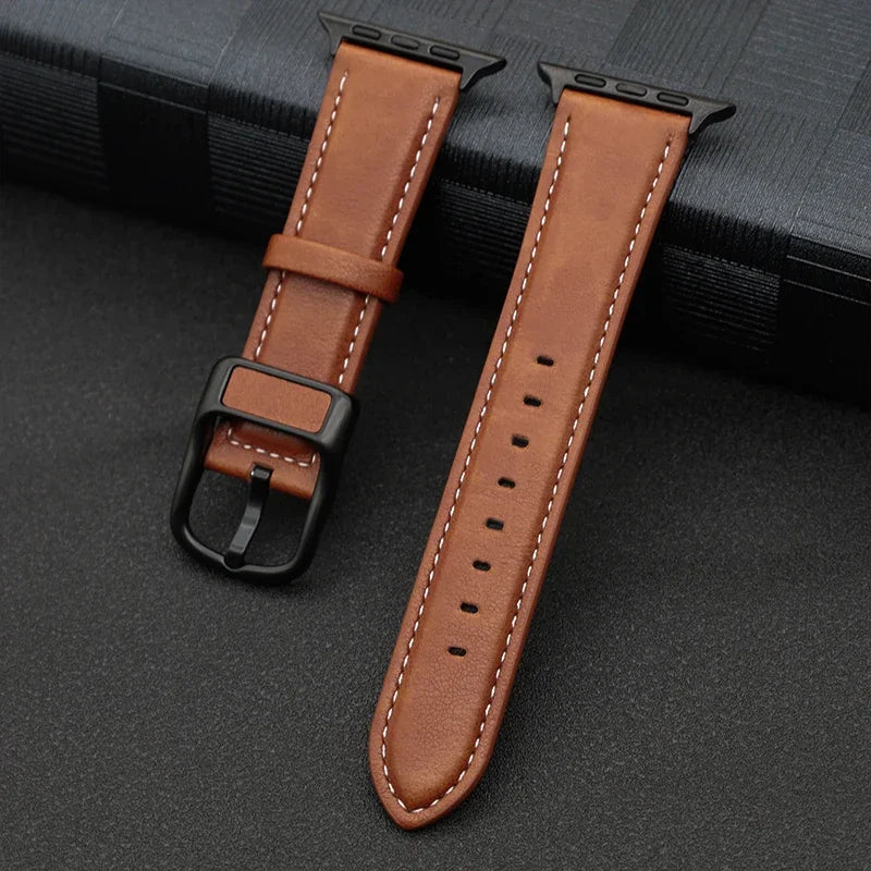 Leather strap For Apple watch band