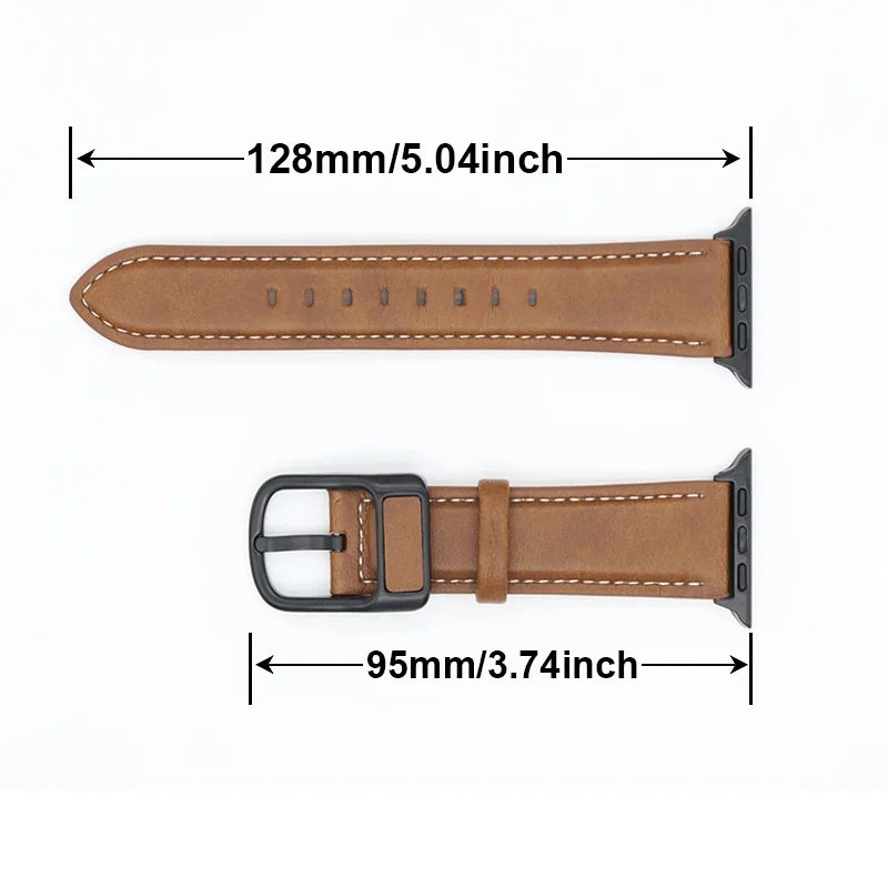 Leather strap For Apple watch band