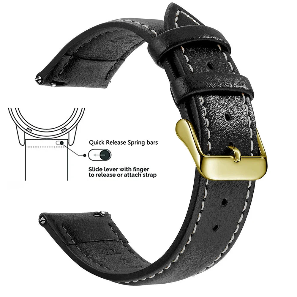 Top Grain Genuine Leather Watch Band