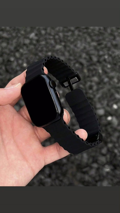Apple logo watch series 9 with Ocean Buckle Strap