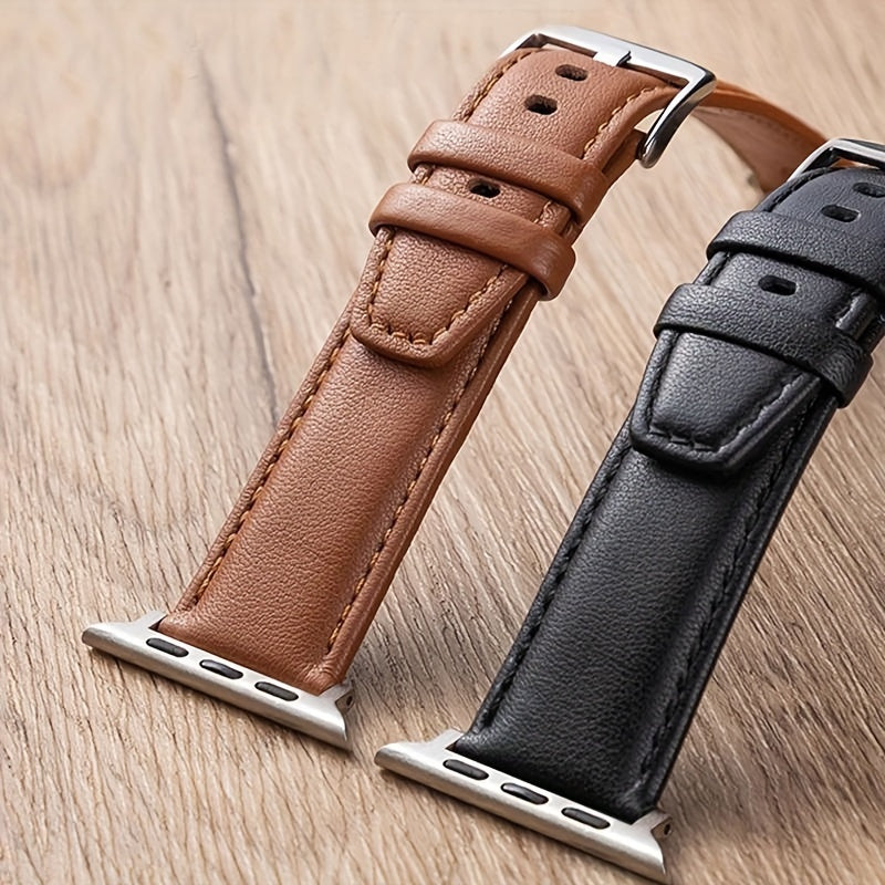 Leather Watch Band Compatible with Apple Watch