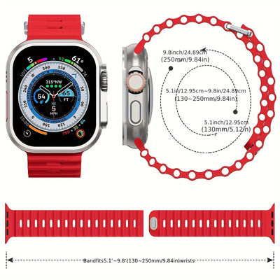 6-Pack Sport Silicone Bands Compatible with Apple Watch Series