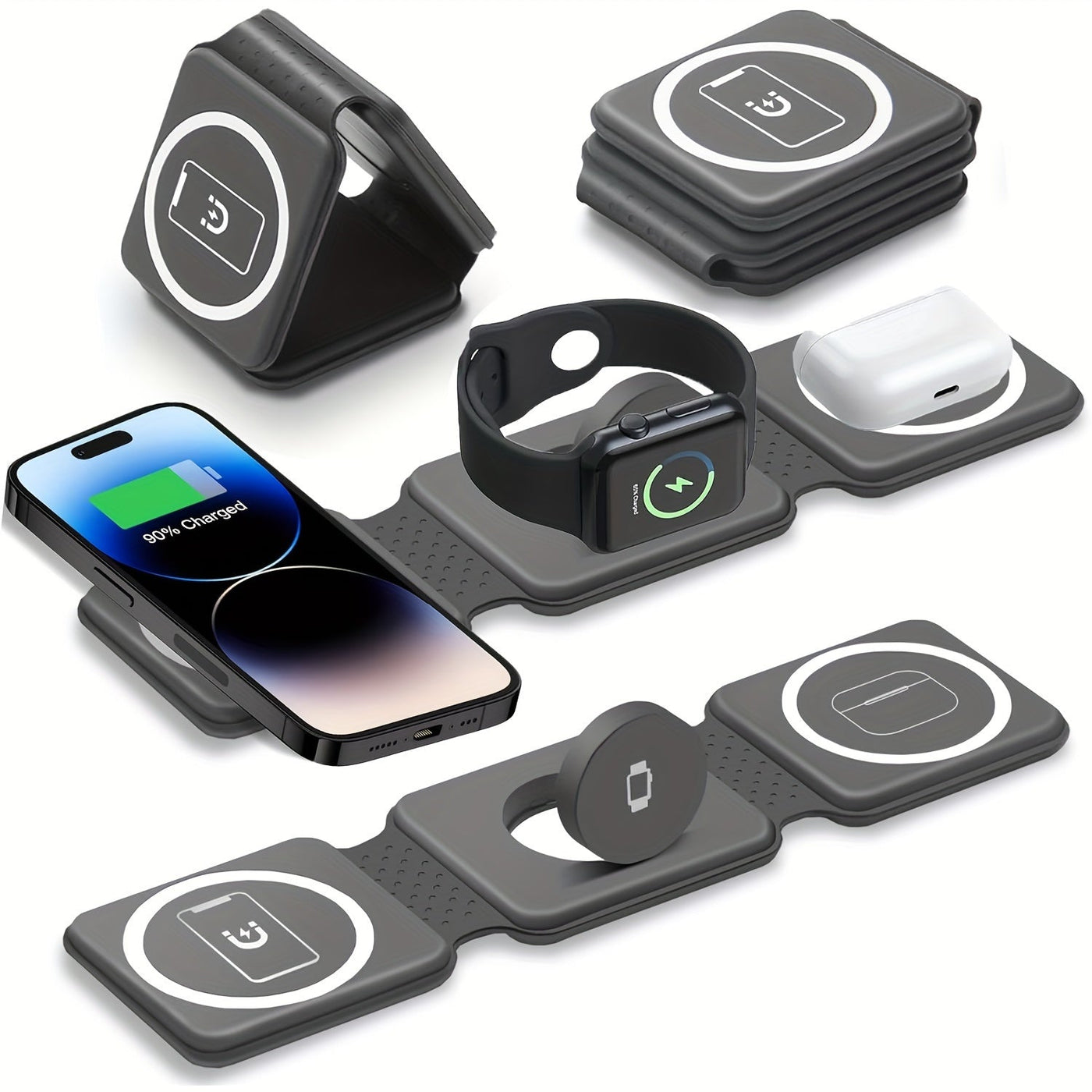3-In-1 Foldable Magnetic Wireless Charger