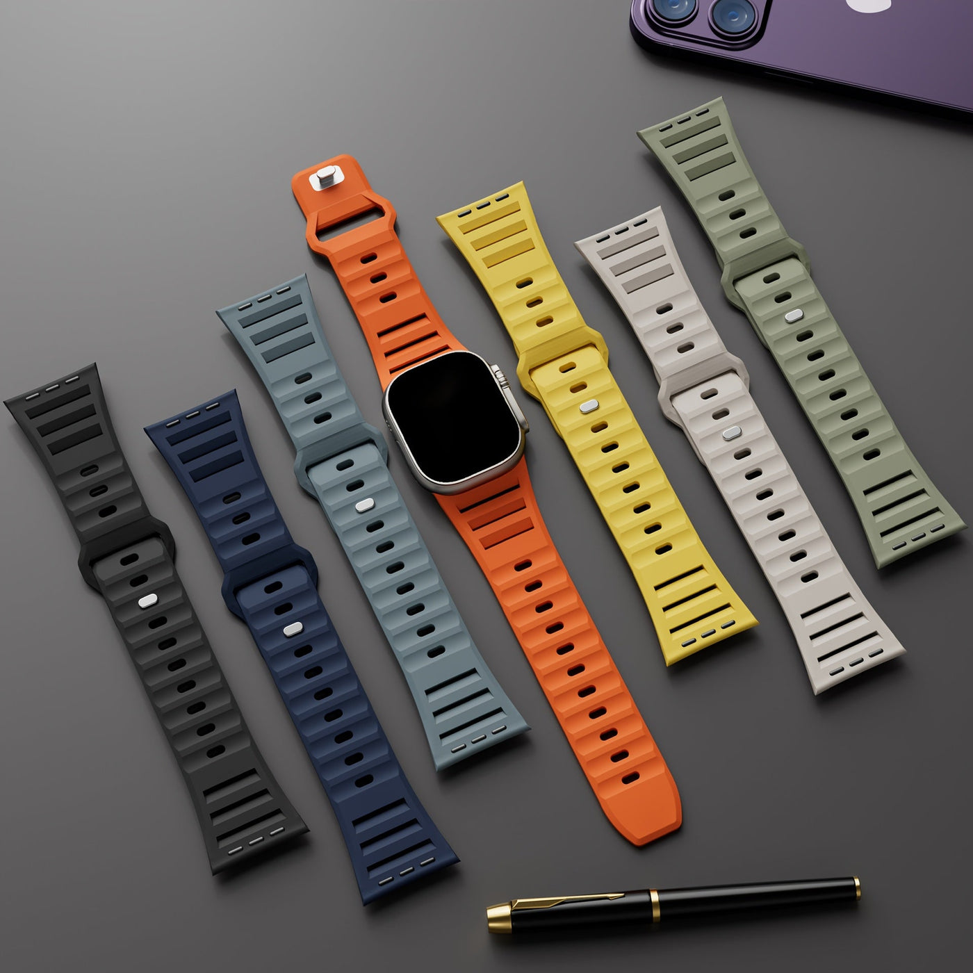 Breathable Silicone Sports Strap for Apple Watch